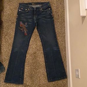 Bebe jeans with rhinestones